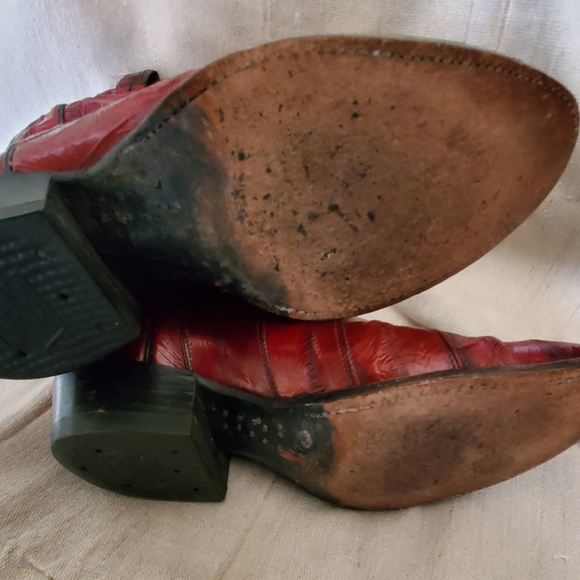 Mens Eelskin Boots 9.5D Cognac - Picture 5 of 7